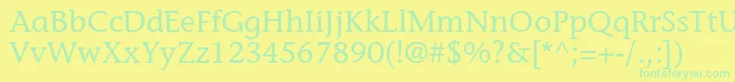 MesouranCasualSsi Font – Green Fonts on Yellow Background