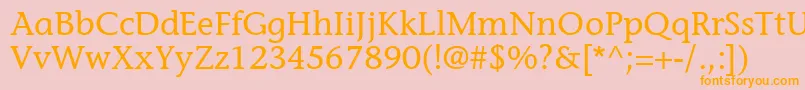 MesouranCasualSsi Font – Orange Fonts on Pink Background