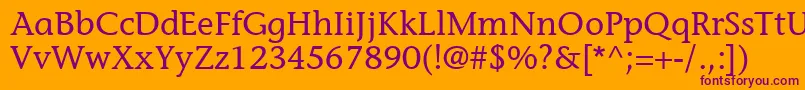 MesouranCasualSsi Font – Purple Fonts on Orange Background