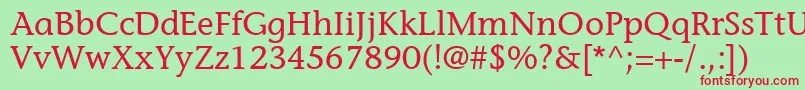 MesouranCasualSsi Font – Red Fonts on Green Background