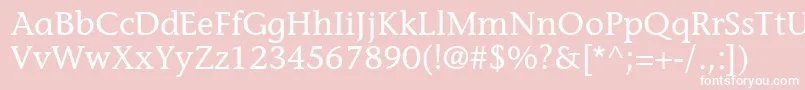 MesouranCasualSsi Font – White Fonts on Pink Background