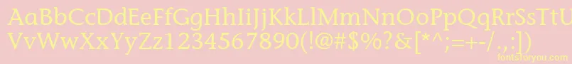 MesouranCasualSsi Font – Yellow Fonts on Pink Background