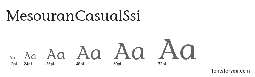 Größen der Schriftart MesouranCasualSsi