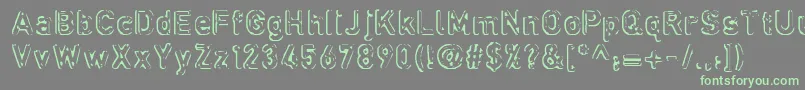 Defora ffy Font – Green Fonts on Gray Background