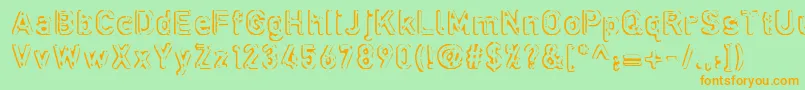 Defora ffy Font – Orange Fonts on Green Background