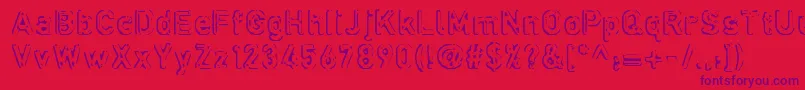 Defora ffy Font – Purple Fonts on Red Background