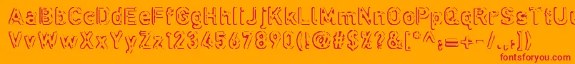 Defora ffy Font – Red Fonts on Orange Background