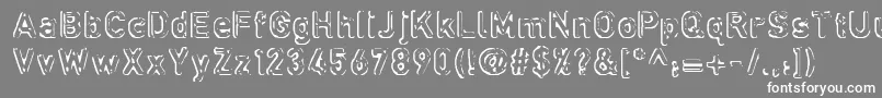 フォントDefora ffy – 灰色の背景に白い文字