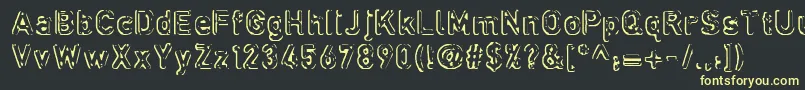 Defora ffy Font – Yellow Fonts on Black Background