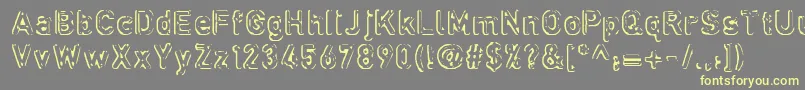Defora ffy Font – Yellow Fonts on Gray Background