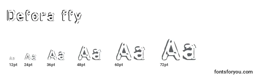 Defora ffy Font Sizes