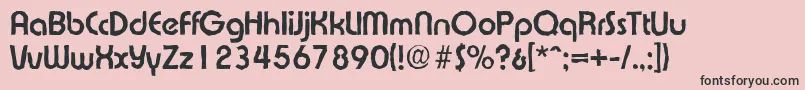 フォントExpressaantiqueBold – ピンクの背景に黒い文字