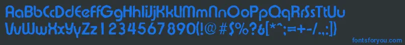 ExpressaantiqueBold Font – Blue Fonts on Black Background