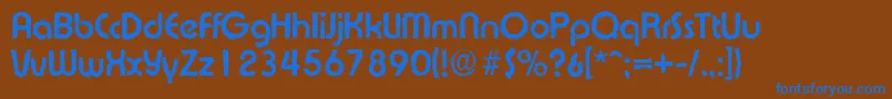 ExpressaantiqueBold Font – Blue Fonts on Brown Background