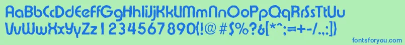ExpressaantiqueBold Font – Blue Fonts on Green Background