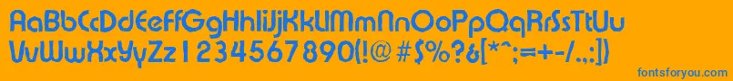 ExpressaantiqueBold Font – Blue Fonts on Orange Background