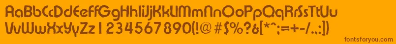 ExpressaantiqueBold Font – Brown Fonts on Orange Background
