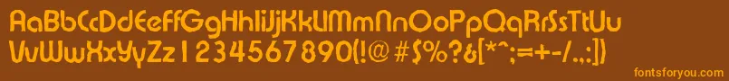 ExpressaantiqueBold Font – Orange Fonts on Brown Background