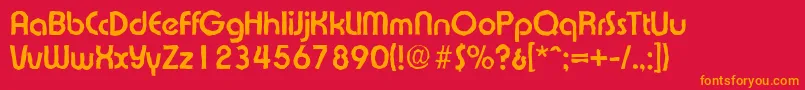 Шрифт ExpressaantiqueBold – оранжевые шрифты на красном фоне