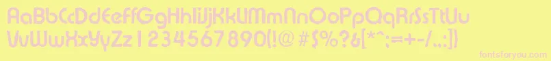 ExpressaantiqueBold Font – Pink Fonts on Yellow Background