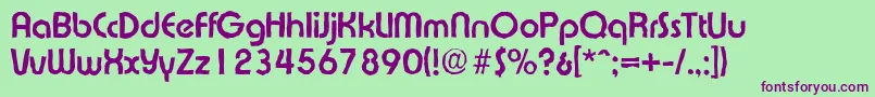 Police ExpressaantiqueBold – polices violettes sur fond vert