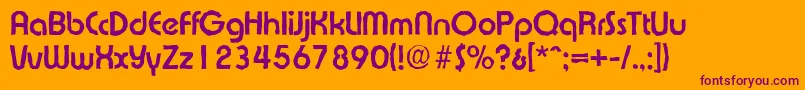 ExpressaantiqueBold Font – Purple Fonts on Orange Background