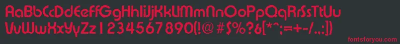 フォントExpressaantiqueBold – 黒い背景に赤い文字