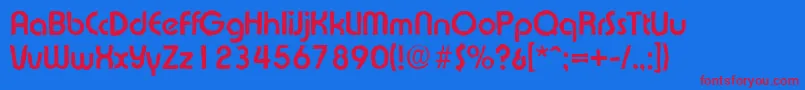 ExpressaantiqueBold Font – Red Fonts on Blue Background