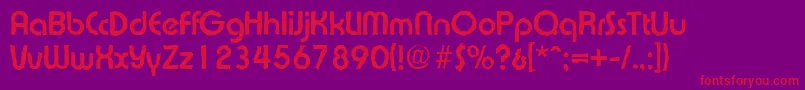 Fonte ExpressaantiqueBold – fontes vermelhas em um fundo violeta