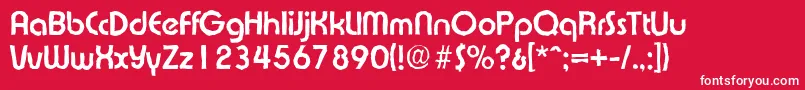 Шрифт ExpressaantiqueBold – белые шрифты на красном фоне