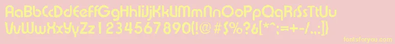 ExpressaantiqueBold Font – Yellow Fonts on Pink Background