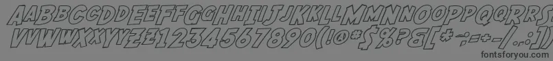 Шрифт SfFedoraOutline – чёрные шрифты на сером фоне