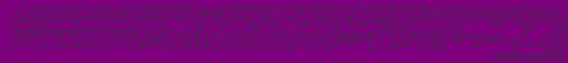 SfFedoraOutline Font – Black Fonts on Purple Background