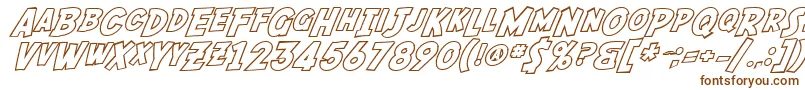 Шрифт SfFedoraOutline – коричневые шрифты на белом фоне