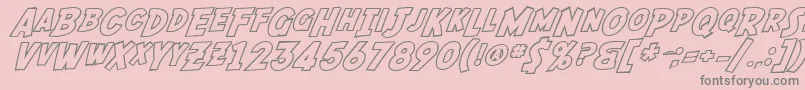 SfFedoraOutline Font – Gray Fonts on Pink Background