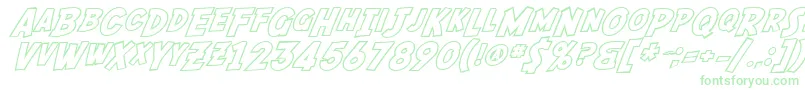 fuente SfFedoraOutline – Fuentes Verdes Sobre Fondo Blanco