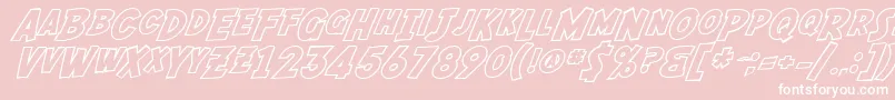 SfFedoraOutline Font – White Fonts on Pink Background