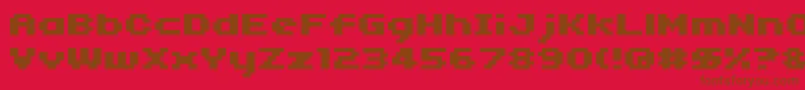 フォント04b 11  – 赤い背景に茶色の文字