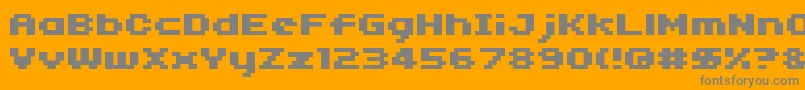 04b 11  Font – Gray Fonts on Orange Background