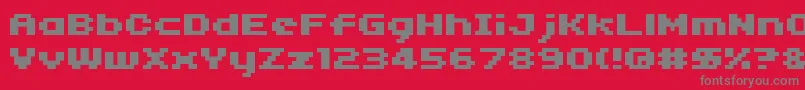Fonte 04b 11  – fontes cinzas em um fundo vermelho