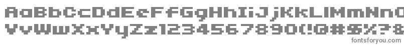 フォント04b 11  – 白い背景に灰色の文字