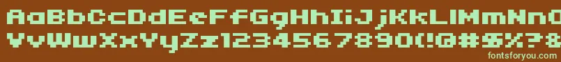 04b 11  Font – Green Fonts on Brown Background