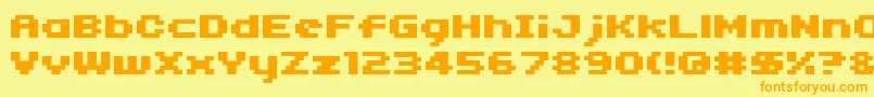 04b 11  Font – Orange Fonts on Yellow Background