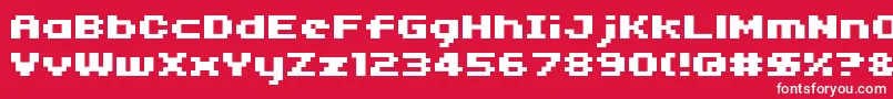 04b 11  Font – White Fonts on Red Background