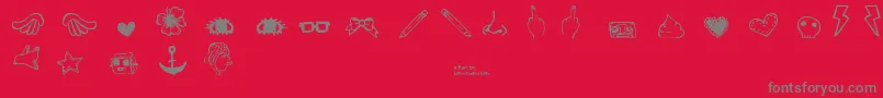 fuente DennePrettyshit – Fuentes Grises Sobre Fondo Rojo