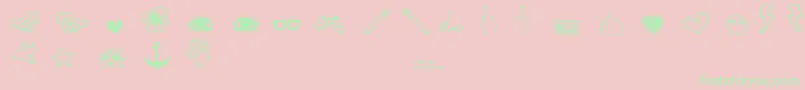 DennePrettyshit Font – Green Fonts on Pink Background