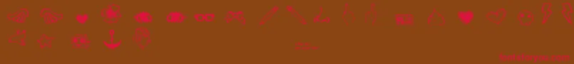 DennePrettyshit Font – Red Fonts on Brown Background