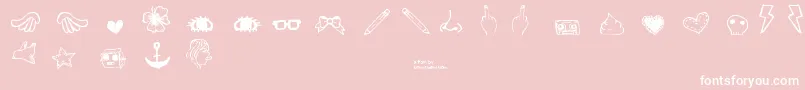DennePrettyshit Font – White Fonts on Pink Background
