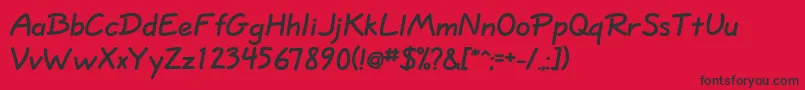 Eskizoneboldc Font – Black Fonts on Red Background