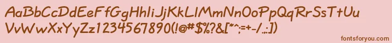 Eskizoneboldc Font – Brown Fonts on Pink Background
